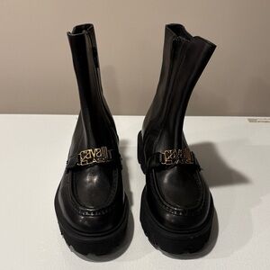 Roberto Cavalli Lug Platform Boots NWOT